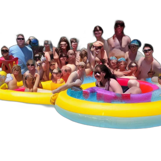 people, kiddie, pool transparent PNG cut-out