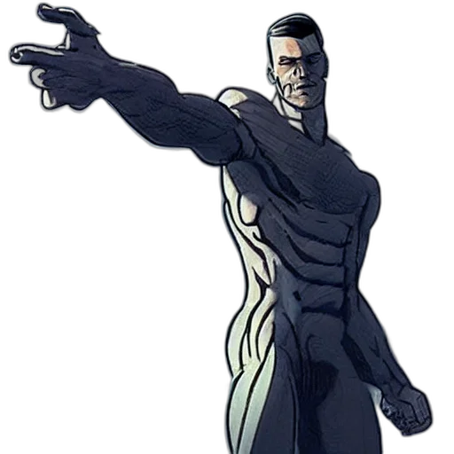 staff, robot, comic book art, concept art, cartoon, 3d render, infinity, man transparent PNG cut-out