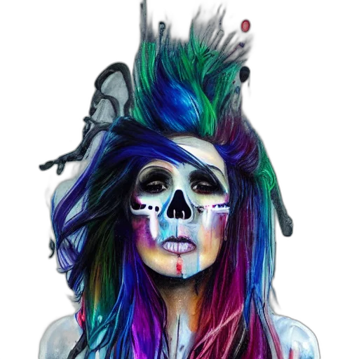mask, face, hair, hat, fantasy art, watercolor, concept art, cyberpunk transparent PNG cut-out