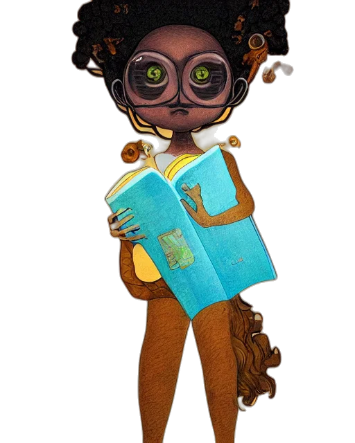 staff, concept art, cartoon, fantasy art, comic book art, recursive, image, girl transparent PNG cut-out