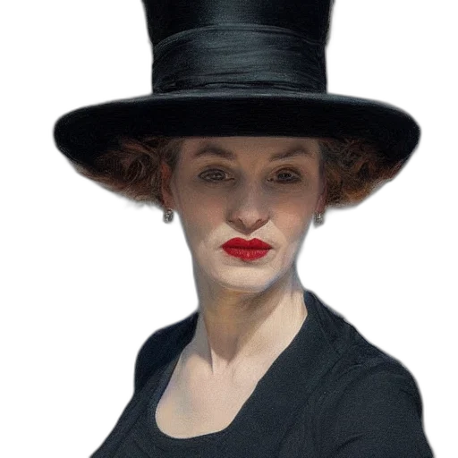 hat, face, staff, crown, photorealistic, oil painting, concept art, fantasy art transparent PNG cut-out