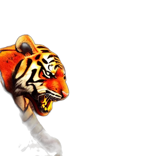 jewelry, animal, crown, 3d render, photorealistic, concept art, fantasy art, tiger transparent PNG cut-out