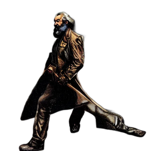 jacket, staff, concept art, comic book art transparent PNG cut-out