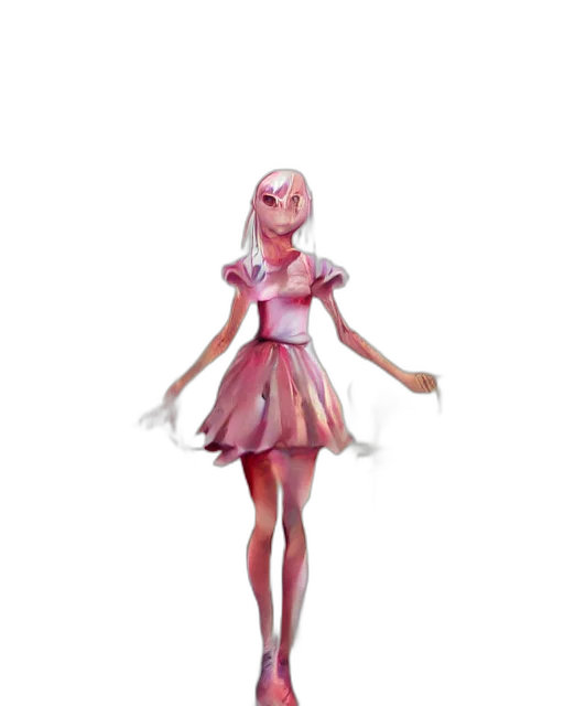 dress, staff, creature, robot transparent PNG cut-out