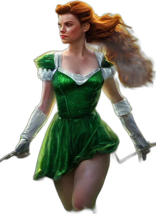 dress, staff, sword, fantasy art transparent PNG cut-out