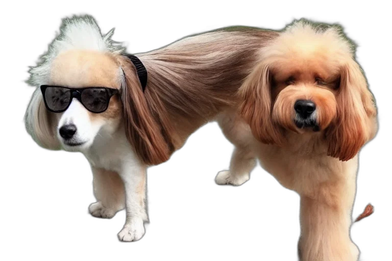 hair, animal, photorealistic, 3d render transparent PNG cut-out