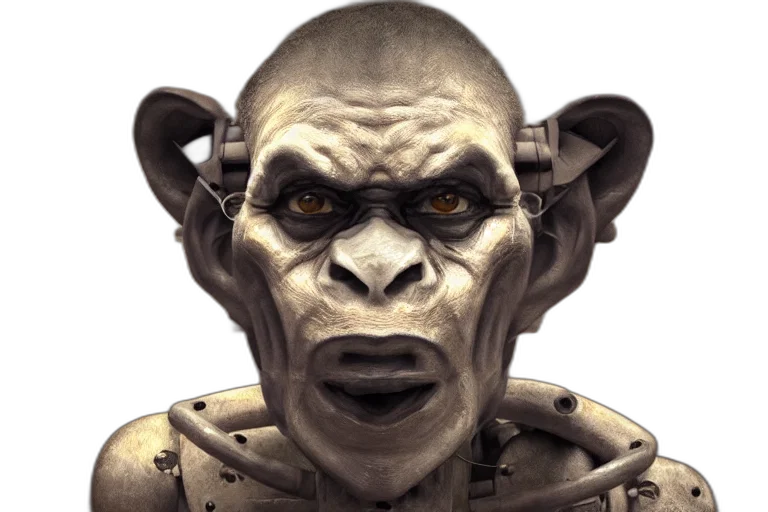 face, mask, creature, animal, concept art, photorealistic, 3d render, fantasy art transparent PNG cut-out