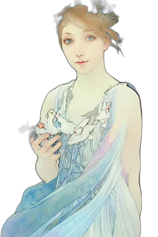 dress, jewelry, dragon, fantasy art transparent PNG cut-out