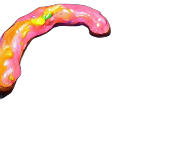 weapon, staff, hair, food, concept art, 3d render, vaporwave, watercolor transparent PNG cut-out
