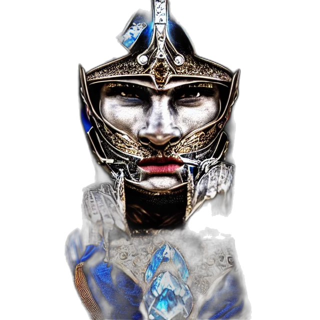mask, jewelry, face, crown, fantasy art, concept art, 3d render, photorealistic transparent PNG cut-out