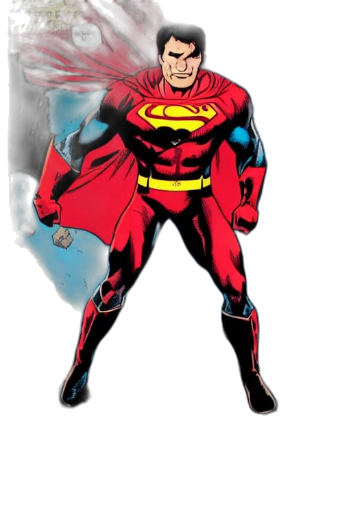 comic book art, concept art, cartoon, fantasy art, red, superhero, invincible, bloody transparent PNG cut-out