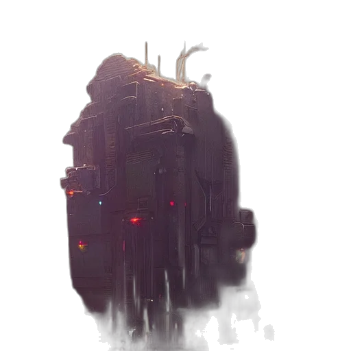 robot, weapon, creature, face, concept art, cyberpunk, fantasy art, watercolor transparent PNG cut-out