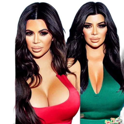 photorealistic, 3d render, earth tones, kardashians transparent PNG cut-out