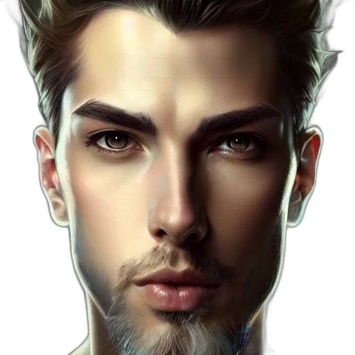 face, hair, mask, photorealistic, fantasy art, cartoon, concept art, beautiful transparent PNG cut-out