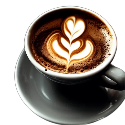 photorealistic, 3d render, cup, coffee transparent PNG cut-out