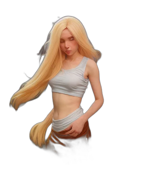 hair, fantasy art, concept art, photorealistic transparent PNG cut-out