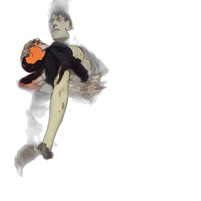 creature, robot, mask, staff transparent PNG cut-out