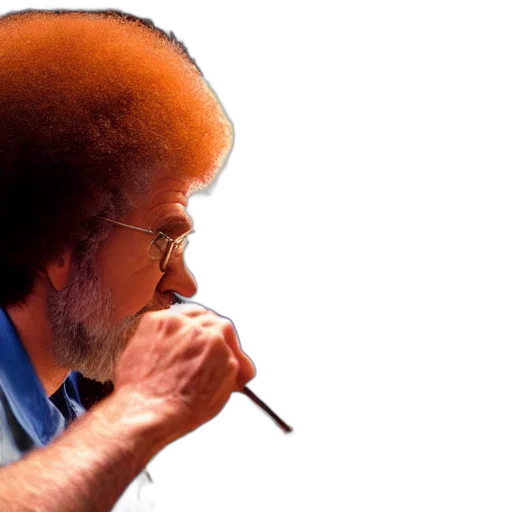 hair, staff, face, creature transparent PNG cut-out