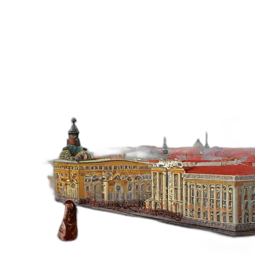 building, furniture, crown, 3d render transparent PNG cut-out