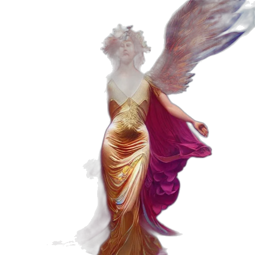 dress, dragon, creature, fantasy art, concept art, photorealistic, watercolor, golden transparent PNG cut-out