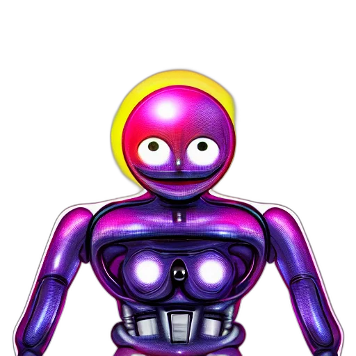 robot, 3d render, concept art, pixel art transparent PNG cut-out