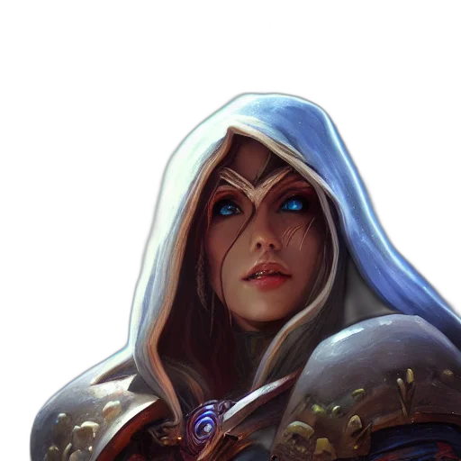 face, staff, sword, fantasy art transparent PNG cut-out
