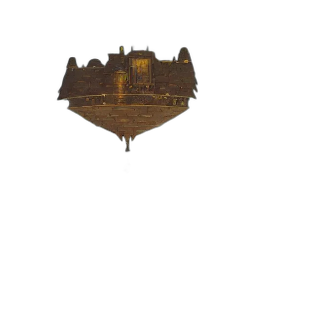 crown, mask, building, hat, pixel art, concept art, 3d render, fantasy art transparent PNG cut-out