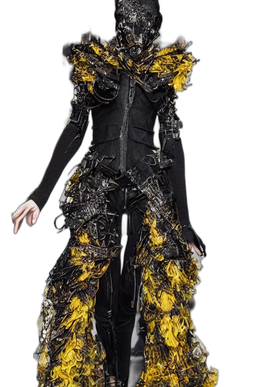 dress, concept art, cyberpunk, fantasy art transparent PNG cut-out