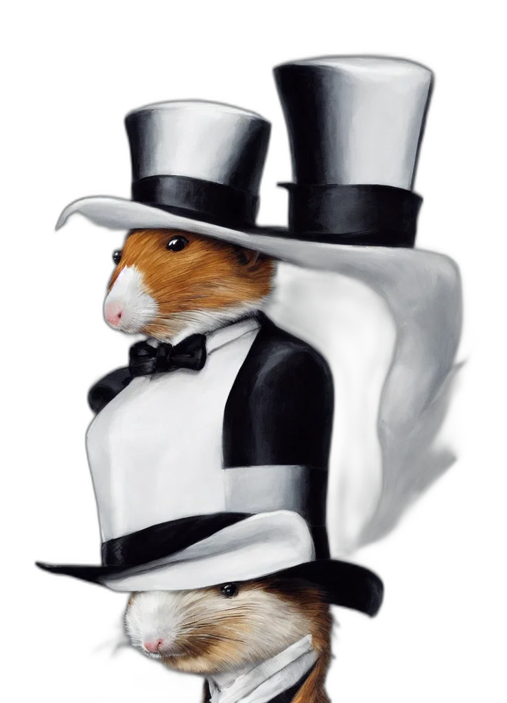 hat, animal, concept art, photorealistic transparent PNG cut-out