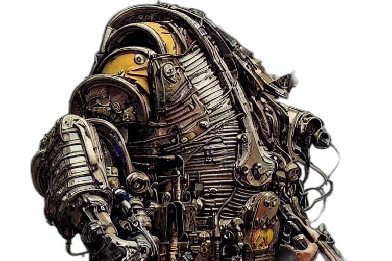 robot, mask, face, concept art transparent PNG cut-out