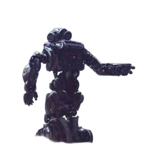 robot, creature, weapon, 3d render transparent PNG cut-out