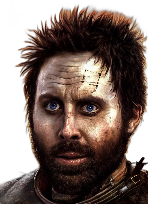 face, hair, creature, photorealistic, concept art, comic book art, fantasy art, blue transparent PNG cut-out