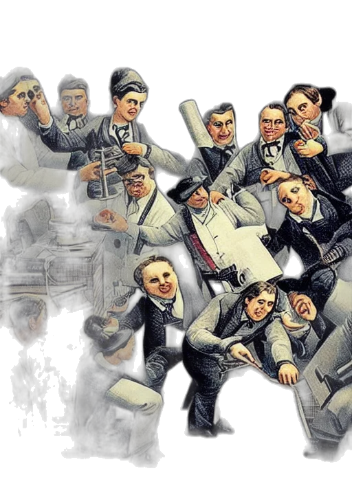 concept art, chemists, fighting transparent PNG cut-out