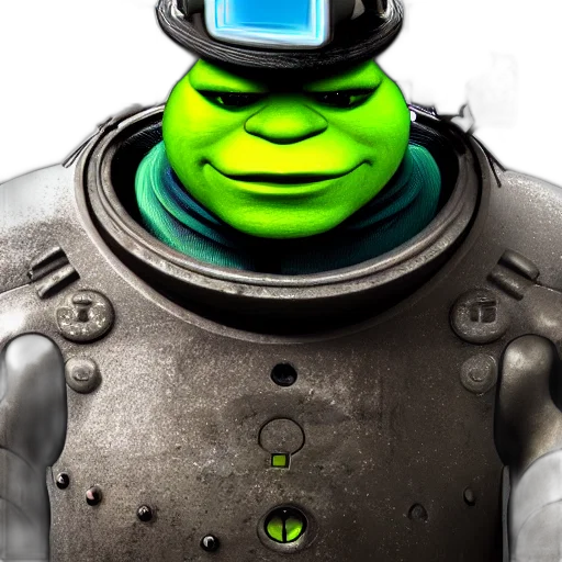 robot, face, staff, creature transparent PNG cut-out