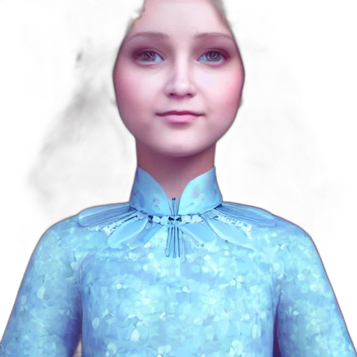 dress, face, robot, staff, 3d render, concept art, photorealistic, fantasy art transparent PNG cut-out