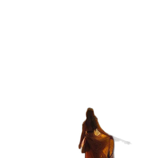 dress, sword, staff, hair transparent PNG cut-out