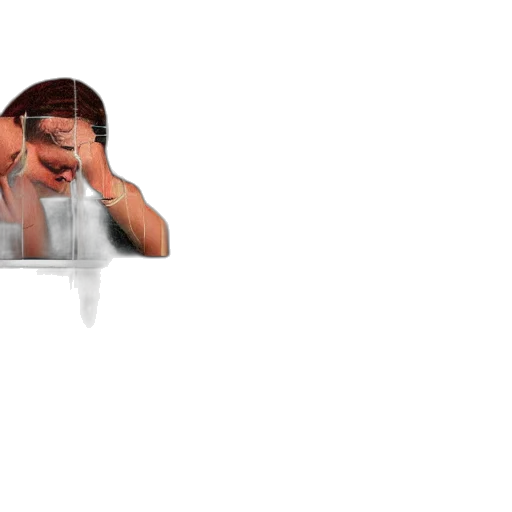 face, artist, crying, while, looking, four, images, grid transparent PNG cut-out
