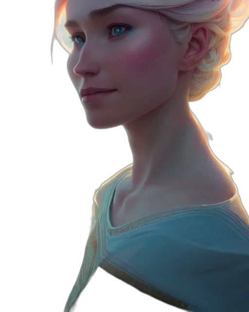 face, crown, dress, staff, fantasy art, concept art, photorealistic, 3d render transparent PNG cut-out