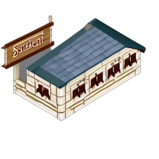 building, furniture, staff, 3d render transparent PNG cut-out