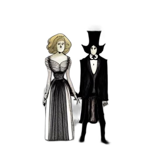 hat, dress, staff, mask transparent PNG cut-out