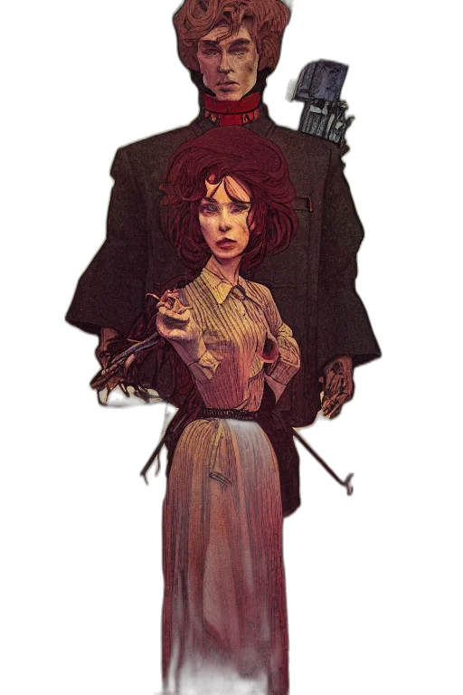 dress, staff, jacket, crown transparent PNG cut-out