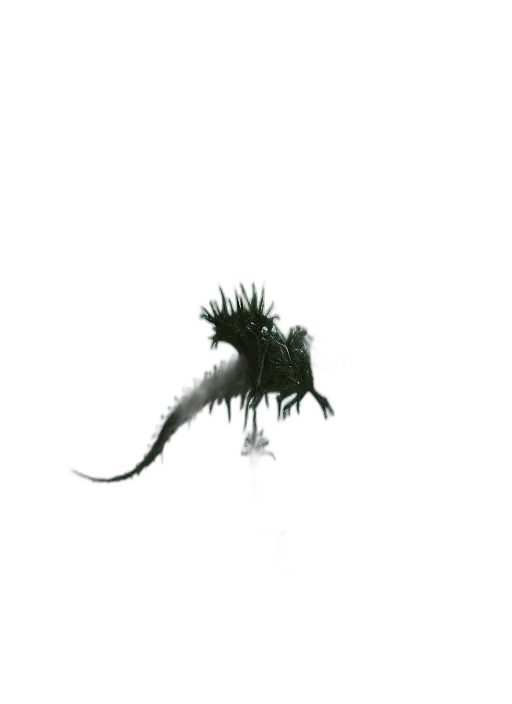 dragon, creature, animal, hair, concept art, 3d render, pixel art, fantasy art transparent PNG cut-out