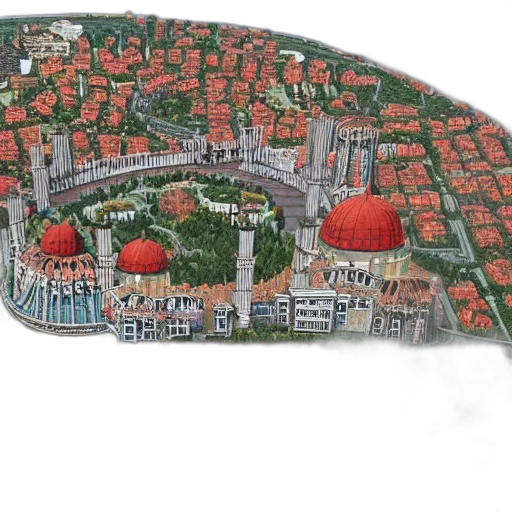 3d render, concept art, photorealistic, city street transparent PNG cut-out