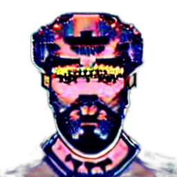 robot, mask, face, creature, pixel art, vaporwave, cyberpunk, concept art transparent PNG cut-out