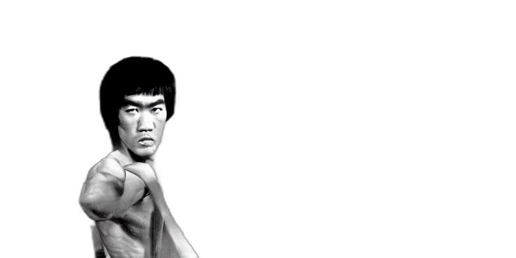 face, weapon, photorealistic, comic book art, concept art, cartoon, bruce, lee transparent PNG cut-out