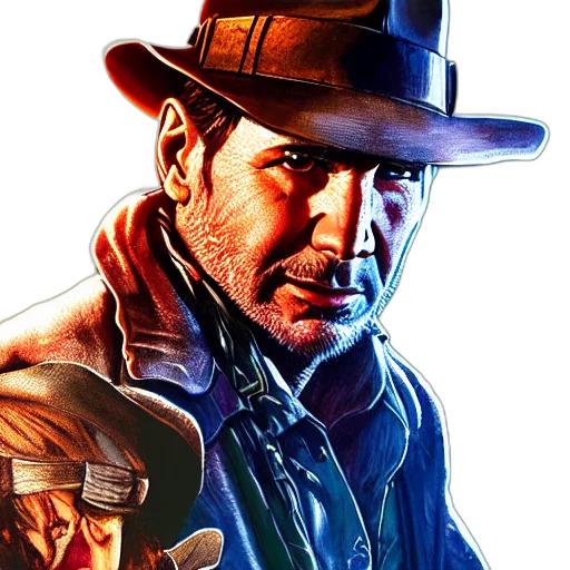 hat, staff, face, comic book art transparent PNG cut-out
