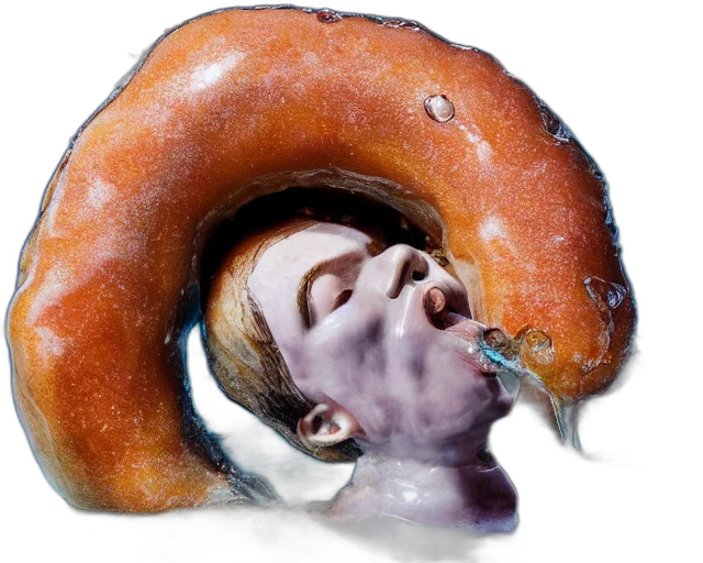food, creature, face, animal, photorealistic, 3d render, concept art, vaporwave transparent PNG cut-out