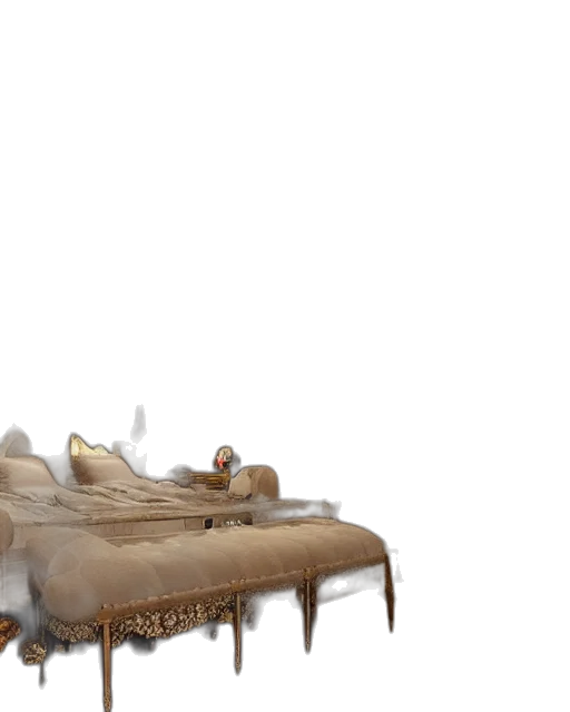 furniture, staff, crown, 3d render transparent PNG cut-out
