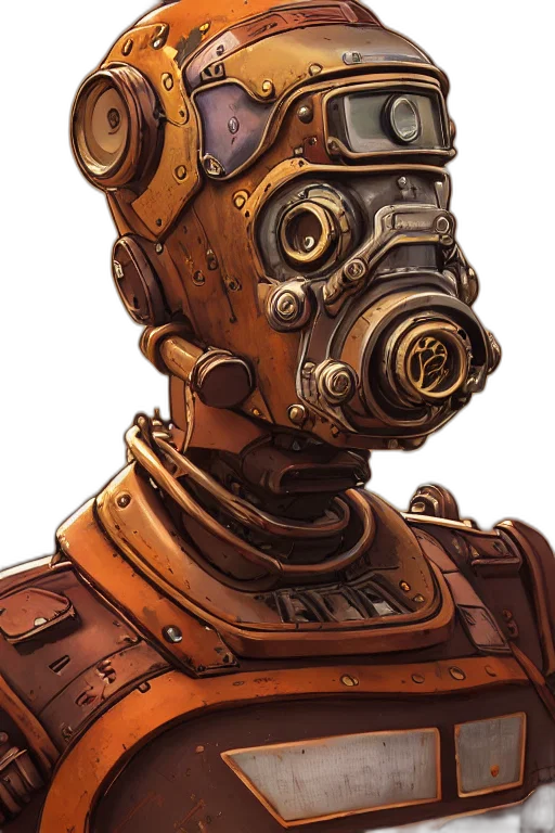 robot, mask, face, weapon transparent PNG cut-out
