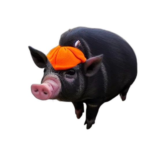 hat, animal, flower, mask, photorealistic, 3d render, cute, mini transparent PNG cut-out